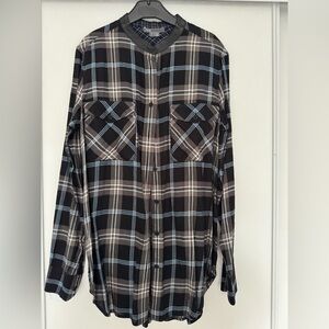 Vince Black and Blue Checkered Men's Shirt